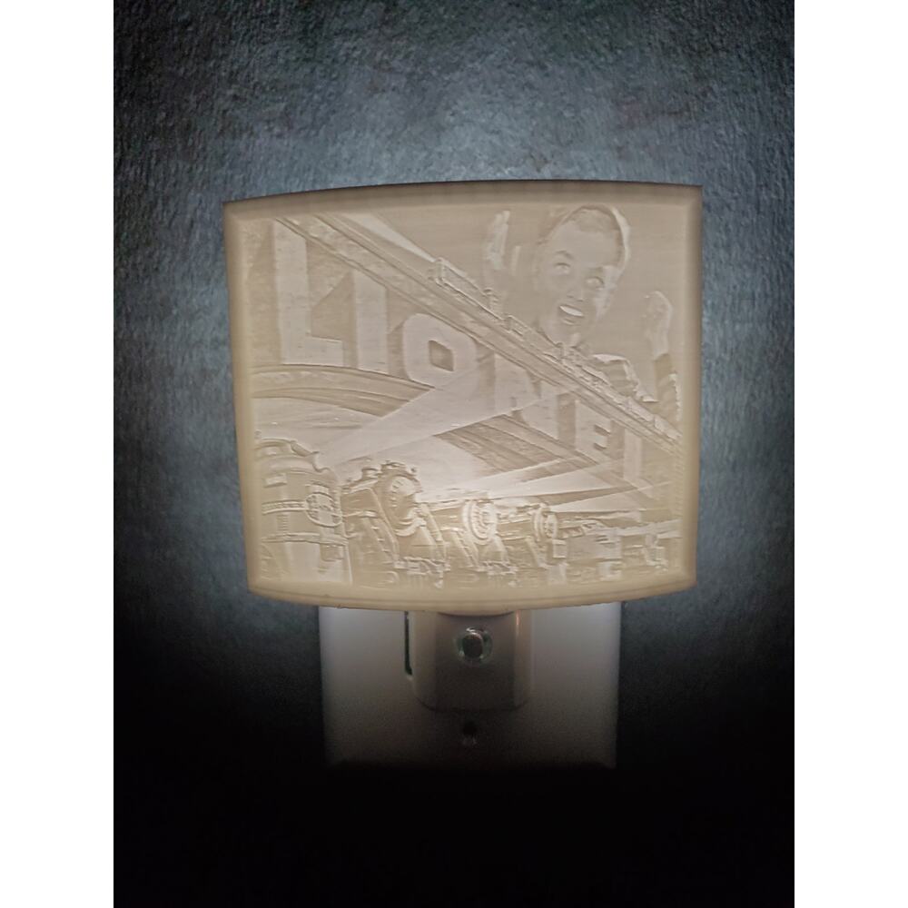 Lionel Trains Advertisement 3D Printed Lithophane Auto LED Night Light